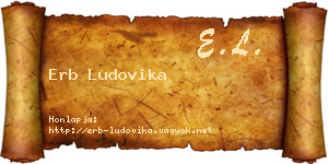 Erb Ludovika névjegykártya